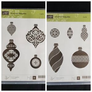 NEW Stampin’ Up! Ornament Keepsakes Cling Stamp Set – Retired Christmas